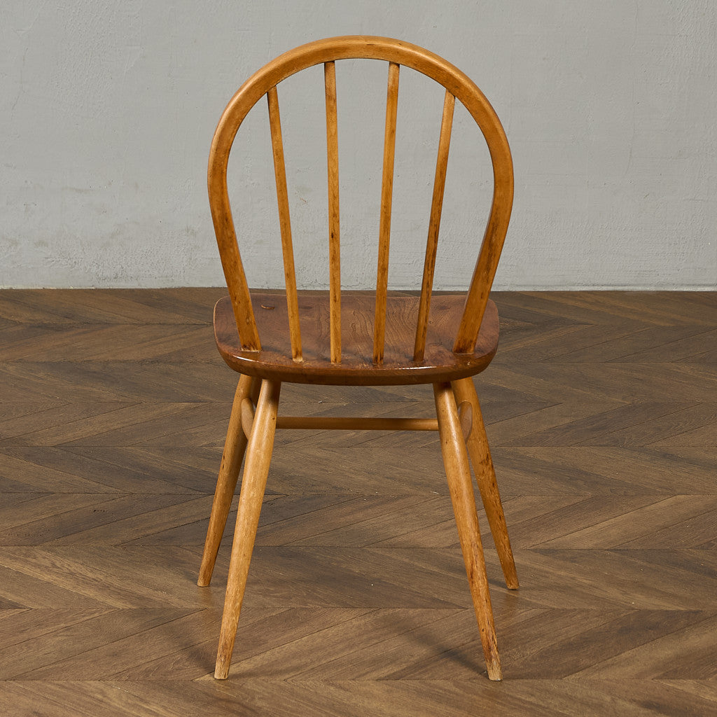 ヴィンテージ 4本 スポーク フープバックチェア ラウンドゴールドラベル