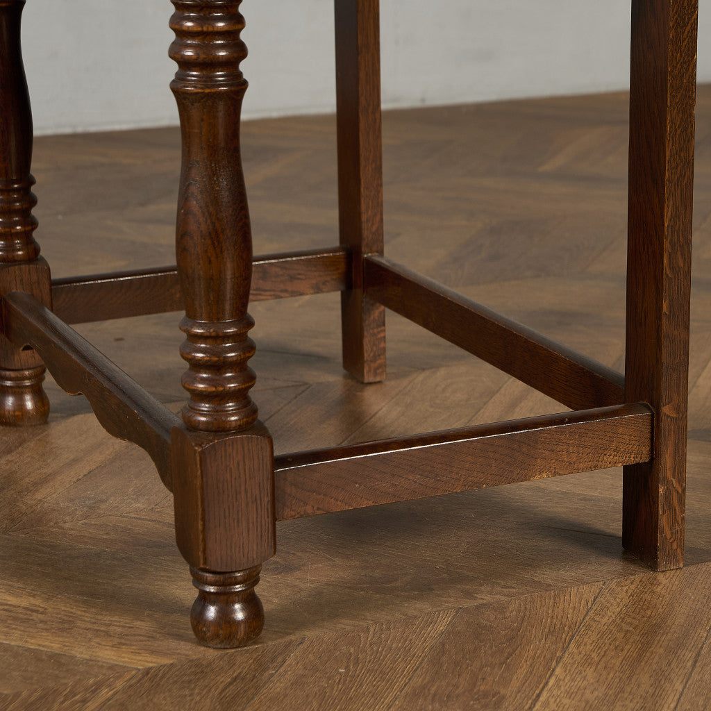 英国 クラシック オーク材 サイドテーブル