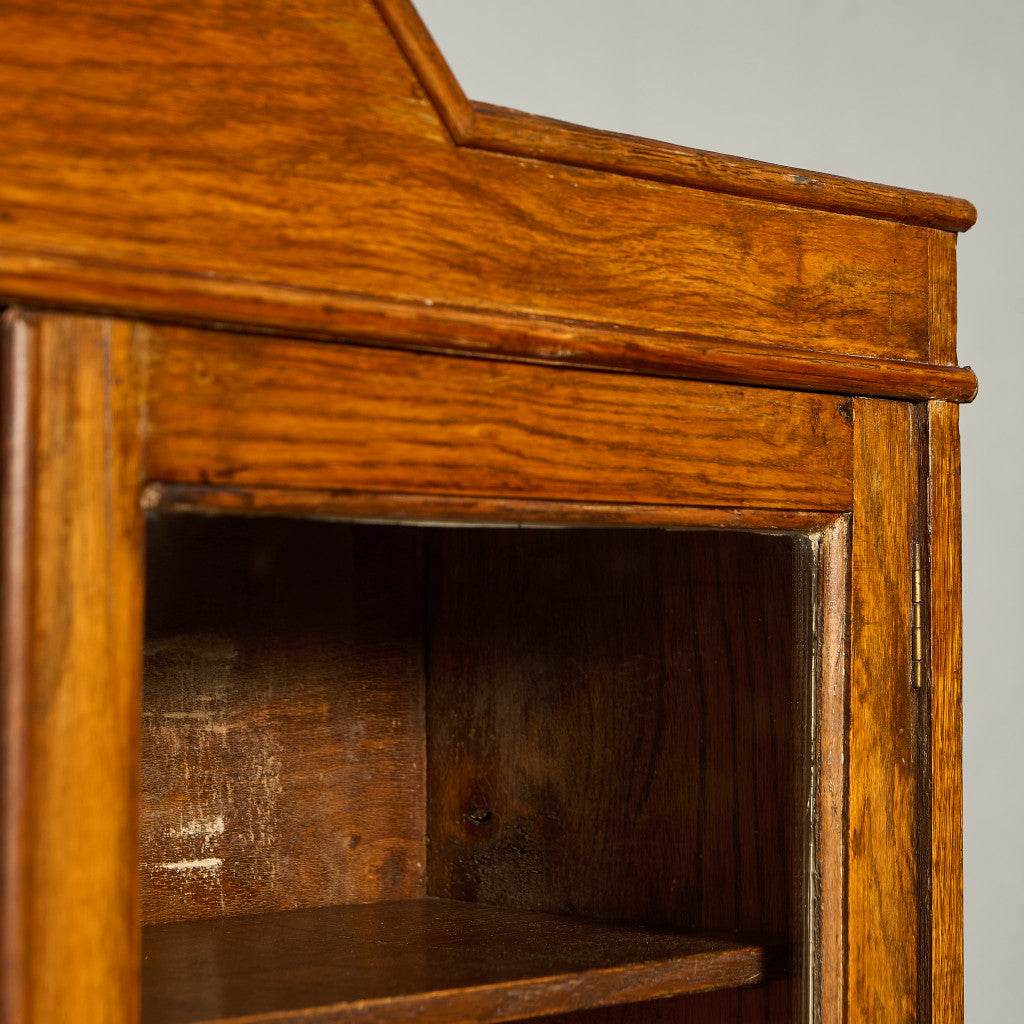 英国 クラシック オーク材 ブックケース 食器棚