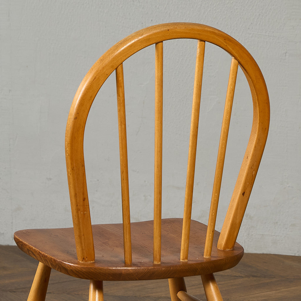 ヴィンテージ 4本 スポーク フープバックチェア ラウンドゴールドラベル