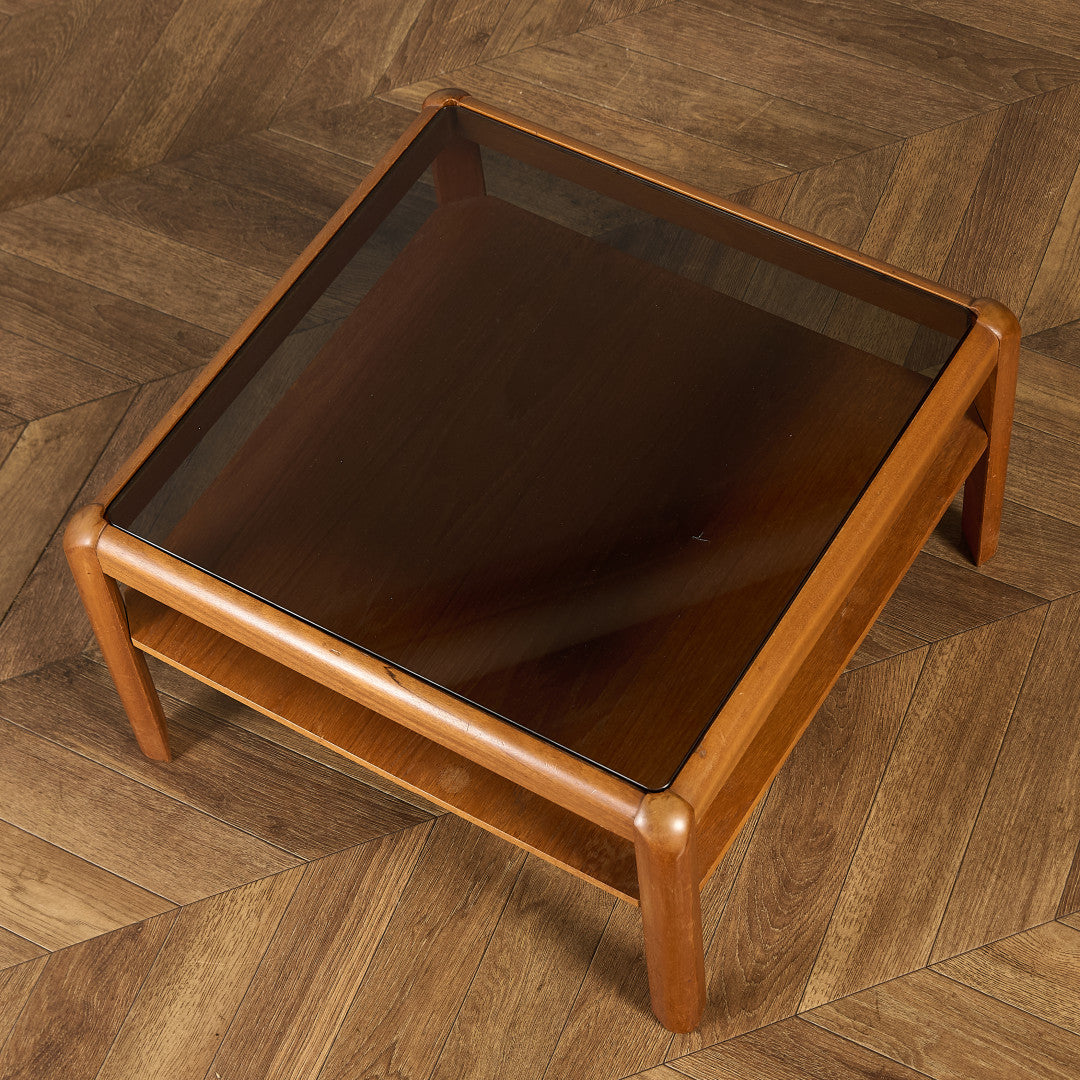 メイヤー myer ヴィンテージ スモーク ガラストップ コーヒーテーブル #91640