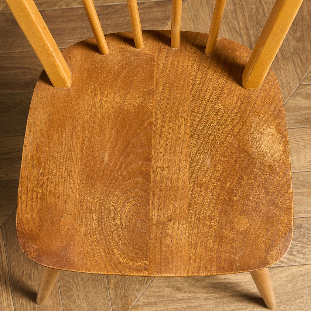 ヴィンテージ 4本 スポーク フープバックチェア ラウンドゴールドラベル