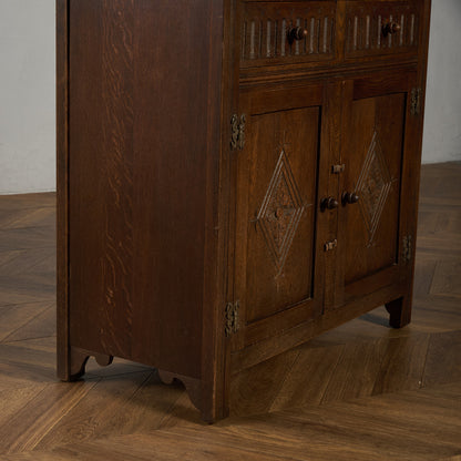 オーク材 ウェルシュドレッサー 食器棚