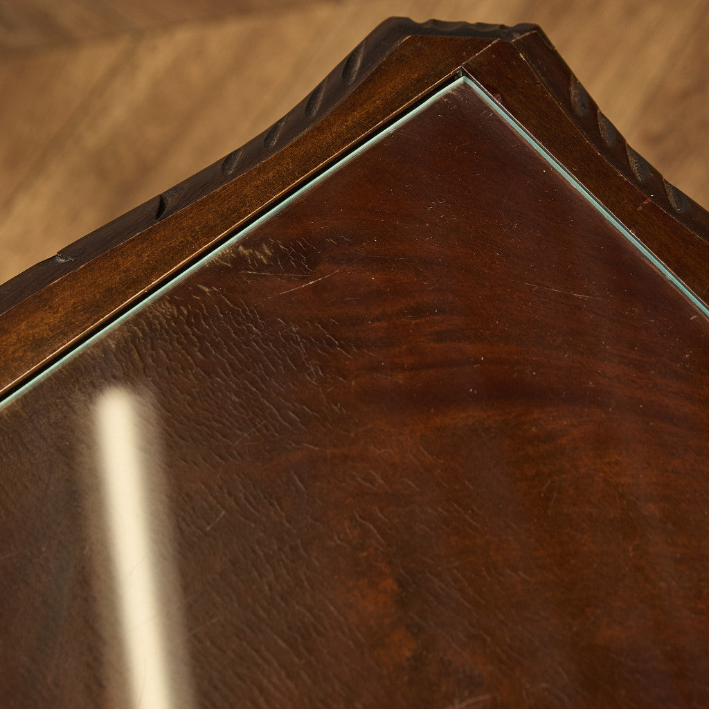 英国 クラシック ガラストップ ネストテーブル