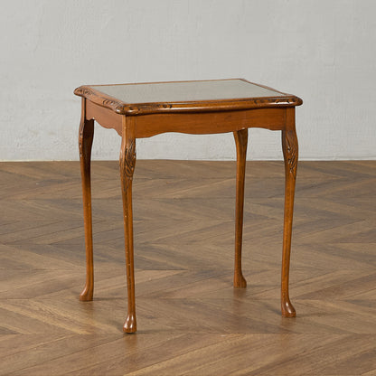 英国 クラシック ガラストップ ネストテーブル #95562