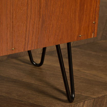 Fresco ガラス ブックケース カスタム アイアン ヘアピンレッグ