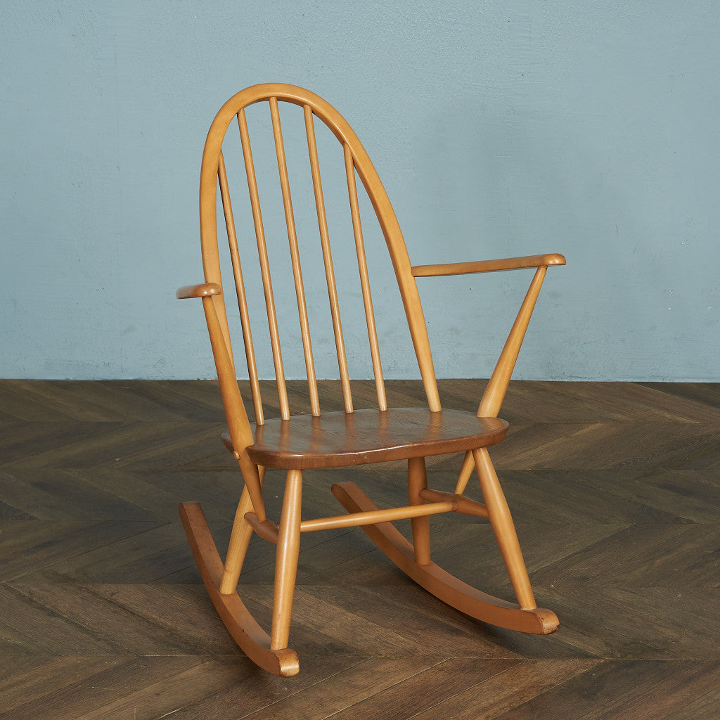 [74417][アーコール ERCOL]ヴィンテージ クエーカーロッキングチェア / ブルーラベル