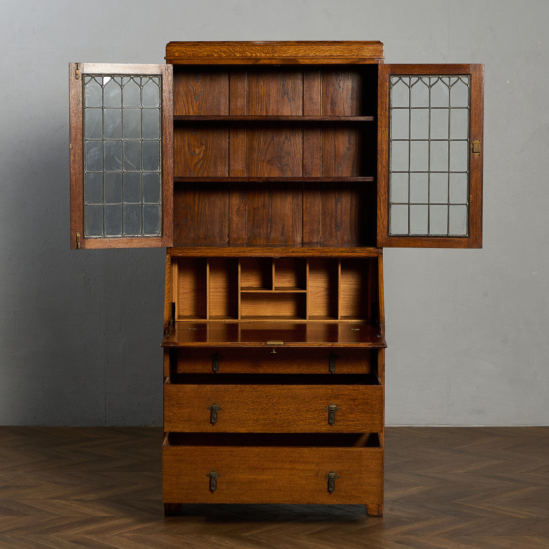 英国 クラシック ビューロー ブックケース デスク