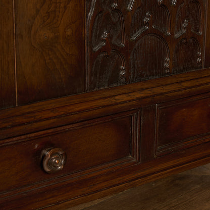 英国 クラシック オーク材 ブランケットボックス