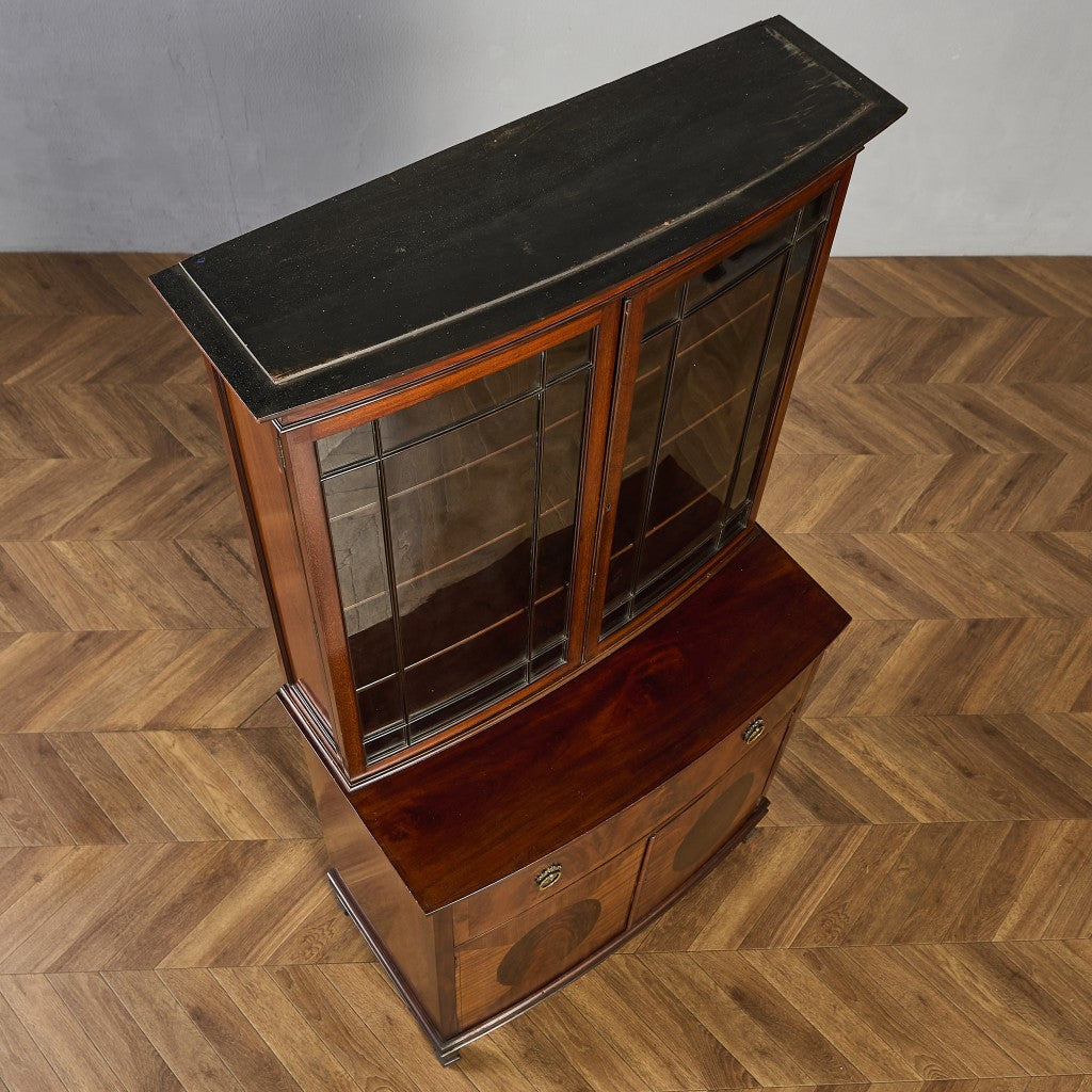 英国 アンティーク ビューロー ブックケース