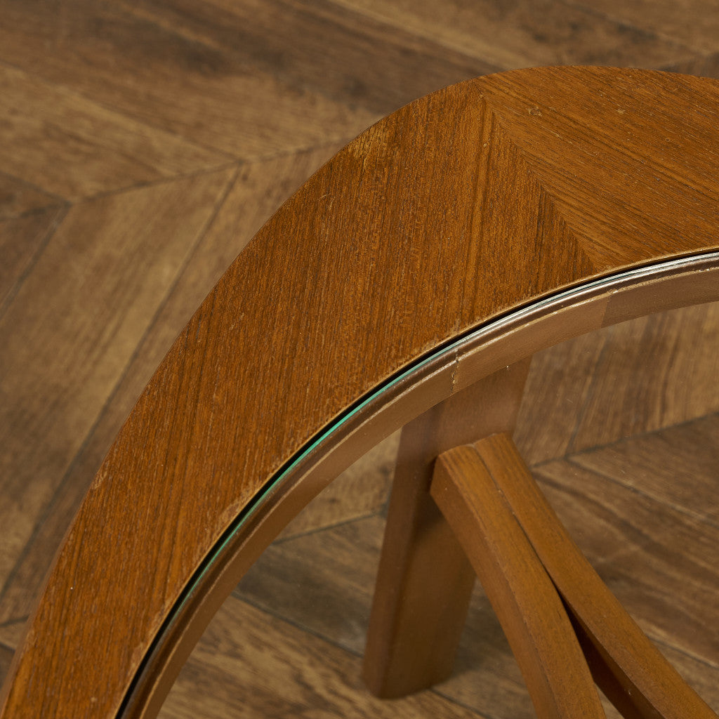 ヴィンテージ トライアングル ガラストップ テーブル