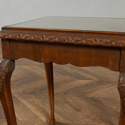 英国 クラシック ガラストップ ネストテーブル