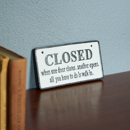 OPEN&CLOSED アイアンプレート