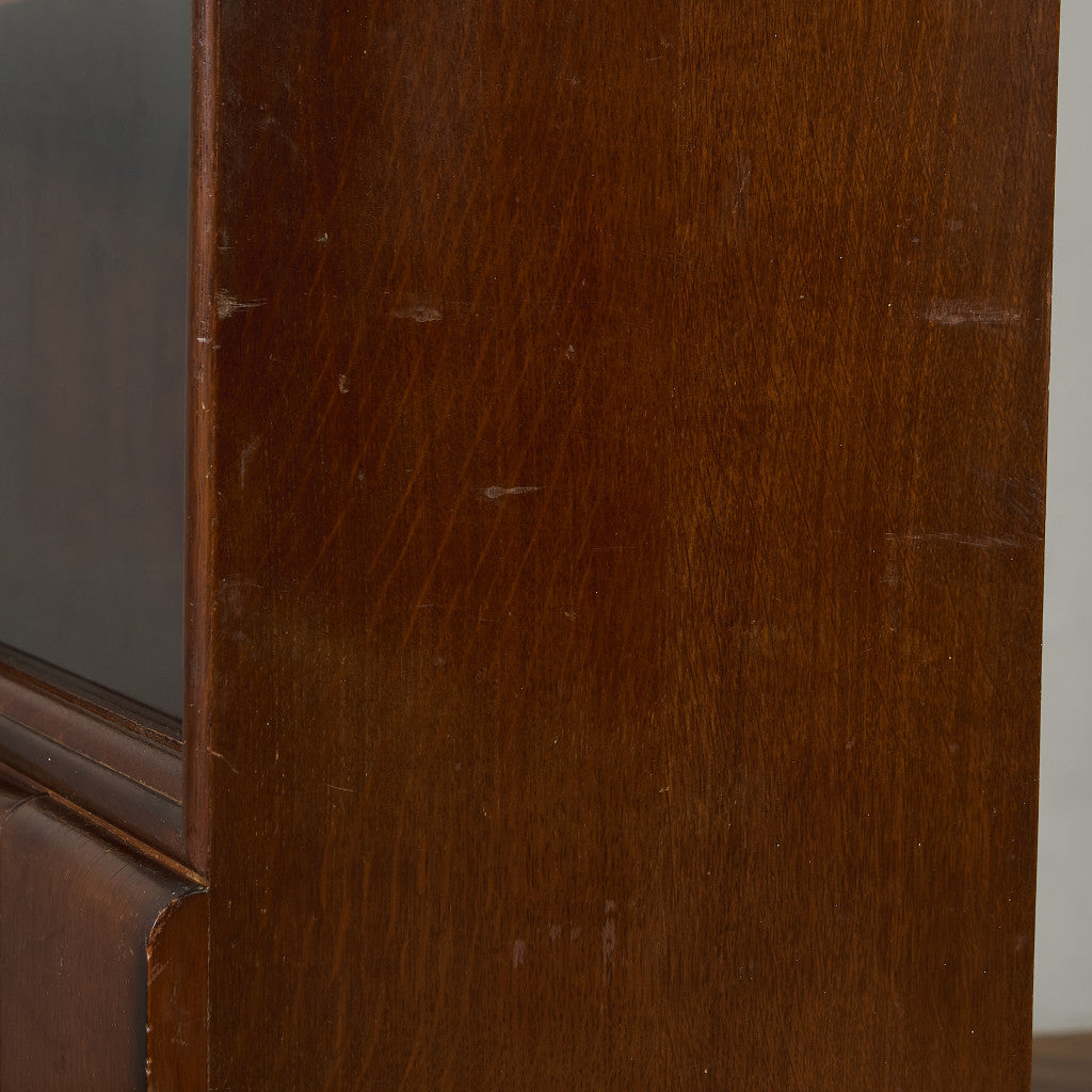 英国 クラシック ガラス ブックケース 食器棚