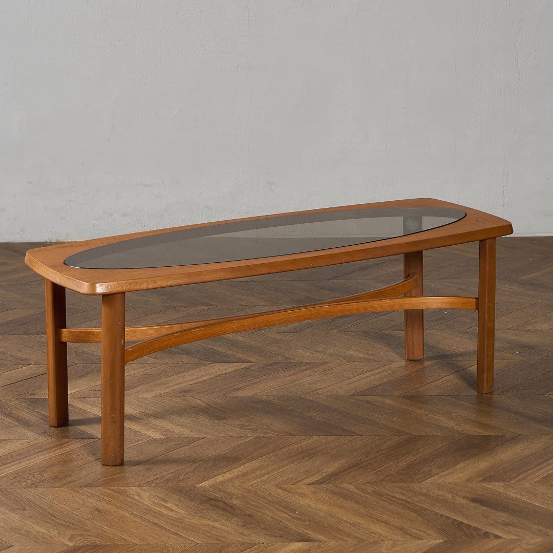 ネイサン Nathan ヴィンテージ スモーク ガラストップ コーヒーテーブル #97348