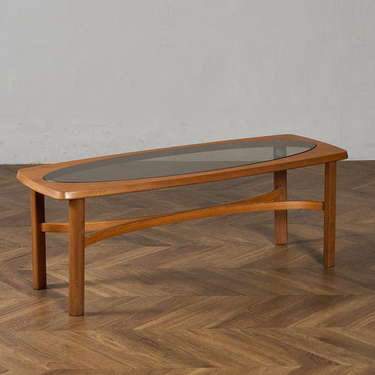 ネイサン Nathan ヴィンテージ スモーク ガラストップ コーヒーテーブル #97348