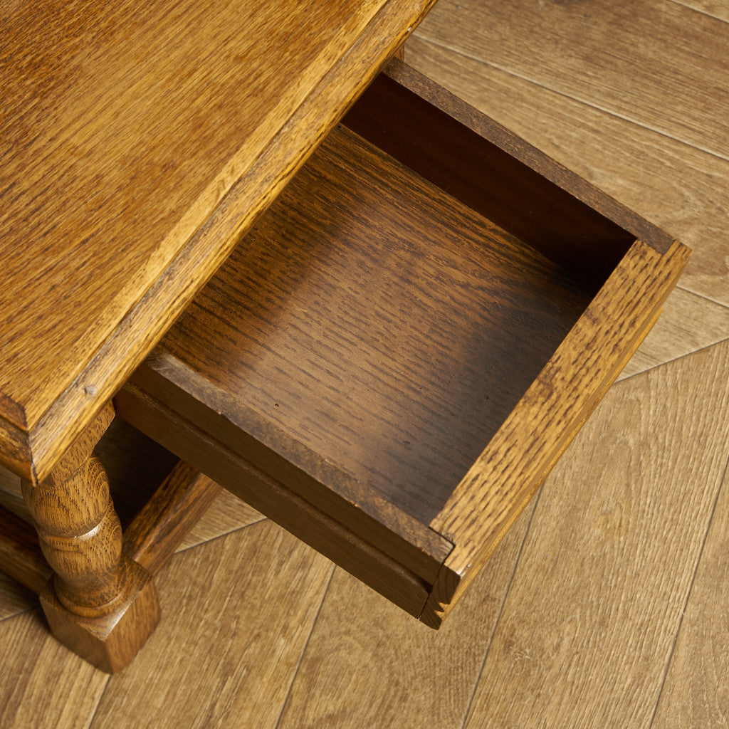 英国 クラシック オーク材 ネストテーブル #89838