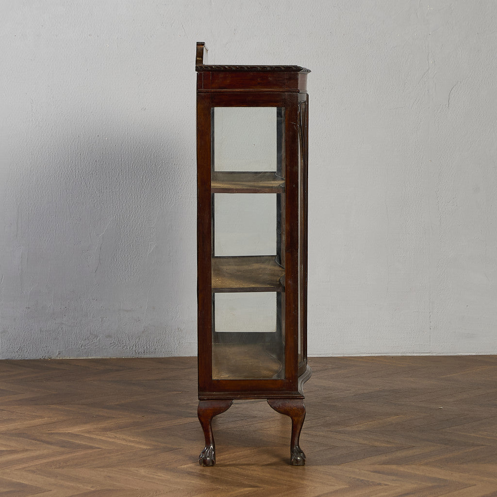 英国 クラシック ディスプレイ ガラス キャビネット