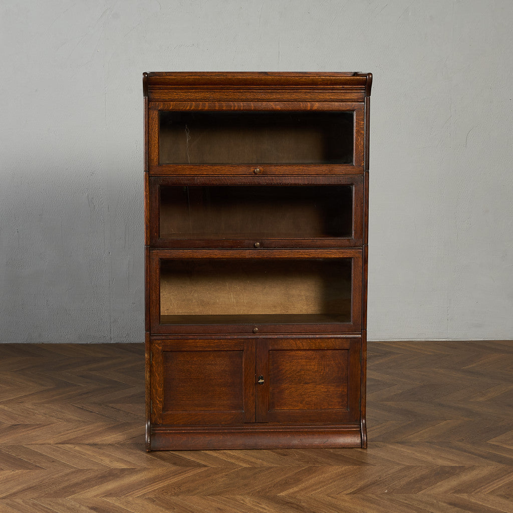 英国 アンティーク スタッキングブックケース 食器棚