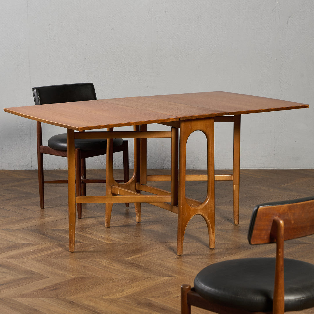 イギリス ヴィンテージ ドロップリーフ ゲートレッグテーブル