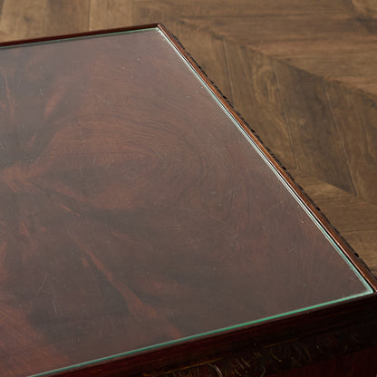 英国 クラシック ガラストップ ネストテーブル