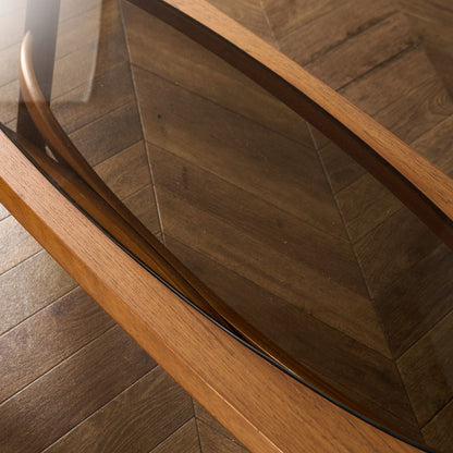 ネイサン Nathan ヴィンテージ スモーク ガラストップ コーヒーテーブル #97348