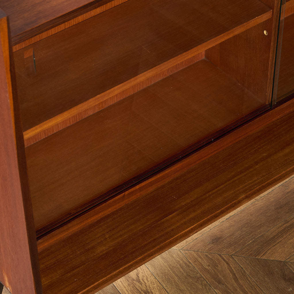 英国 ヴィンテージ ガラス キャビネット カスタム アイアン ヘアピンレッグ