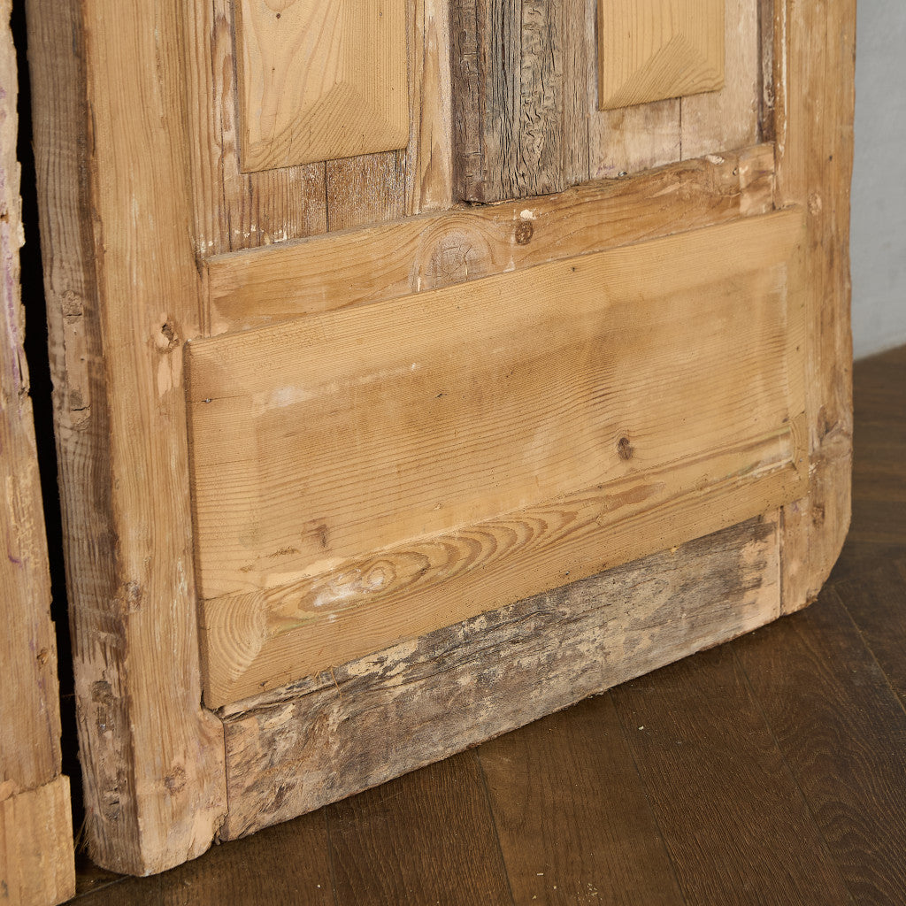 英国 アンティーク 両開き 鉄格子 ウッド ドア 2点セット