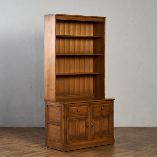 Old Colonial ヴィンテージ ブックシェルフ カップボード ラウンドゴールドラベル