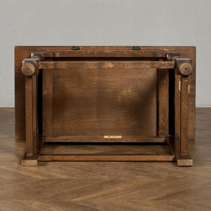 英国 クラシック オーク材 サイドテーブル