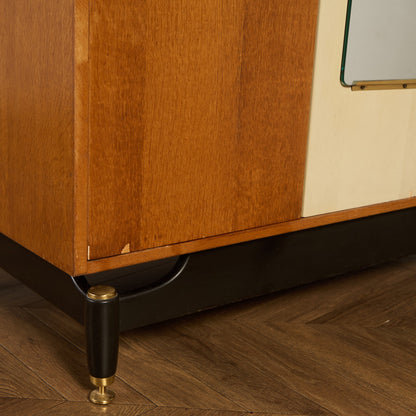 Chinese white ヴィンテージ 3ドア ワードローブ 初期ゴールドラベル