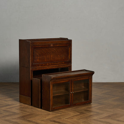 英国 クラシック スタッキング ビューロー ブックケース