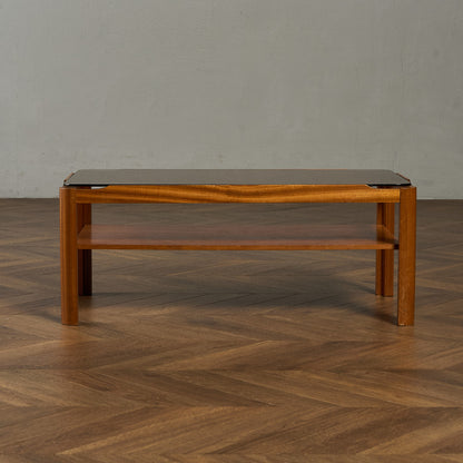 ヴィンテージ スモークガラストップ コーヒーテーブル