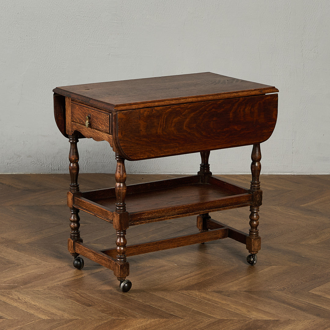 英国 クラシック ドロップリーフ サイドテーブル ティトロリー