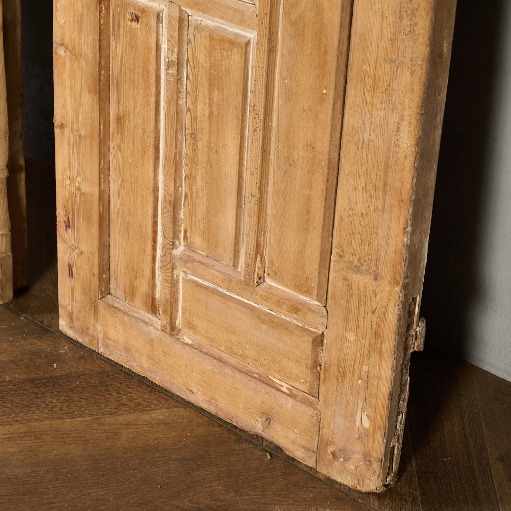 英国 アンティーク 両開き 鉄格子 ウッド ドア 2点セット