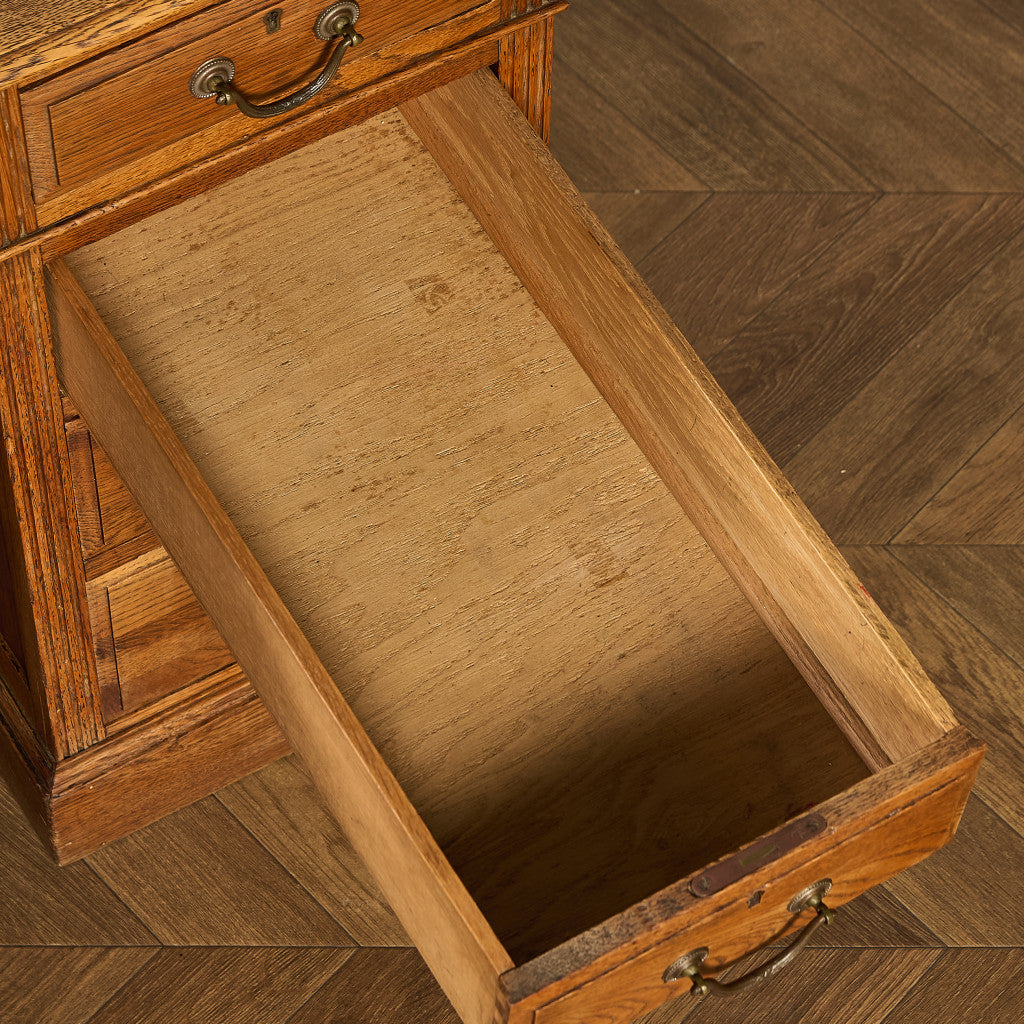 英国 クラシック 両袖デスク