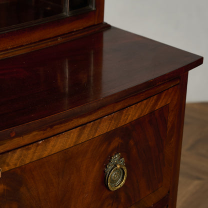 英国 アンティーク ビューロー ブックケース