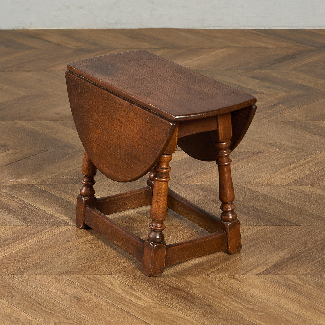 英国 クラシック ターントップ ドロップリーフ サイドテーブル