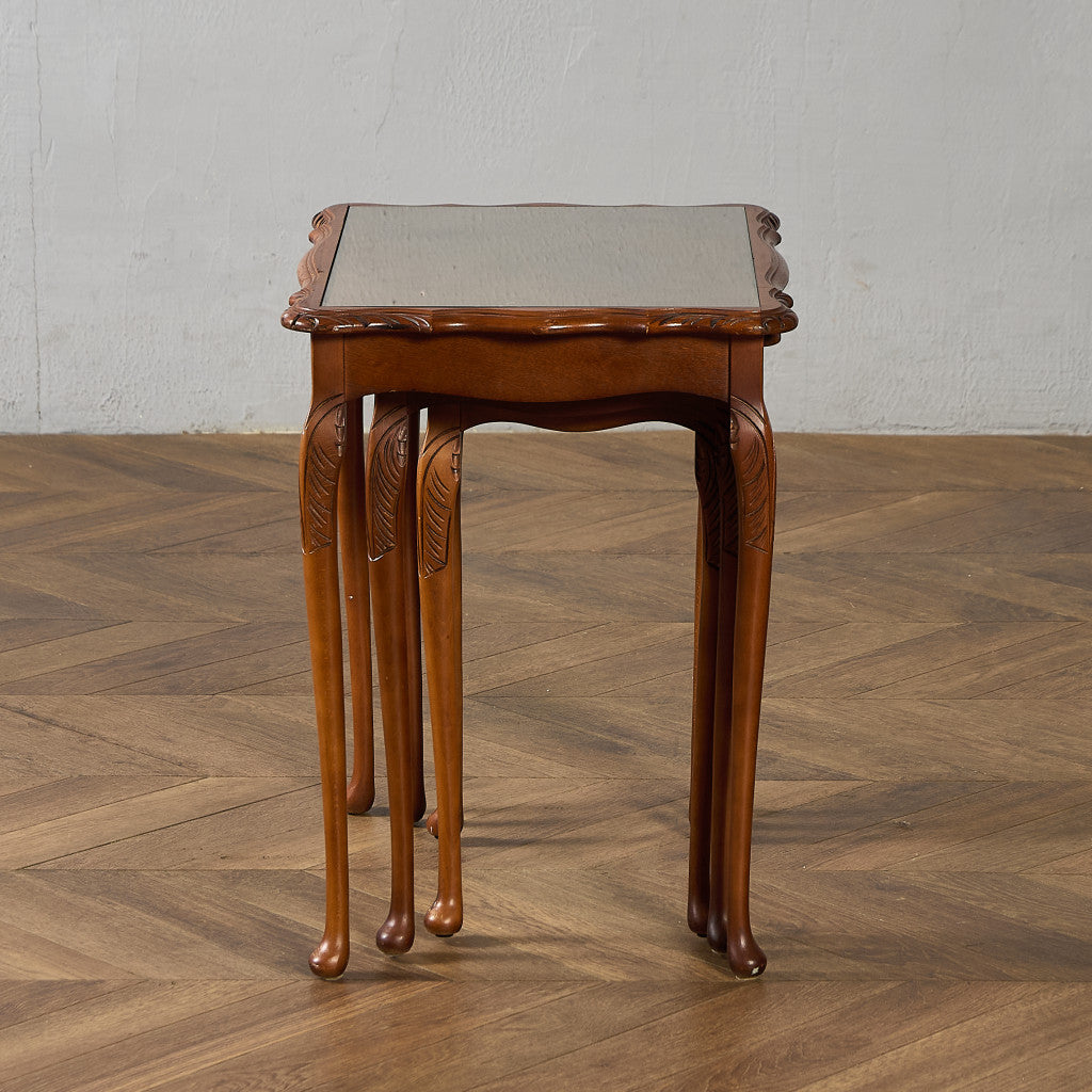 英国 クラシック ガラストップ ネストテーブル #97160 – camori