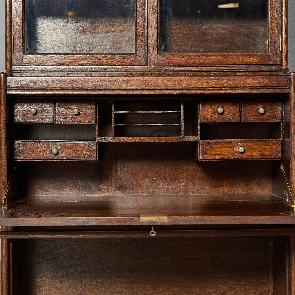 英国 クラシック スタッキング ビューロー ブックケース