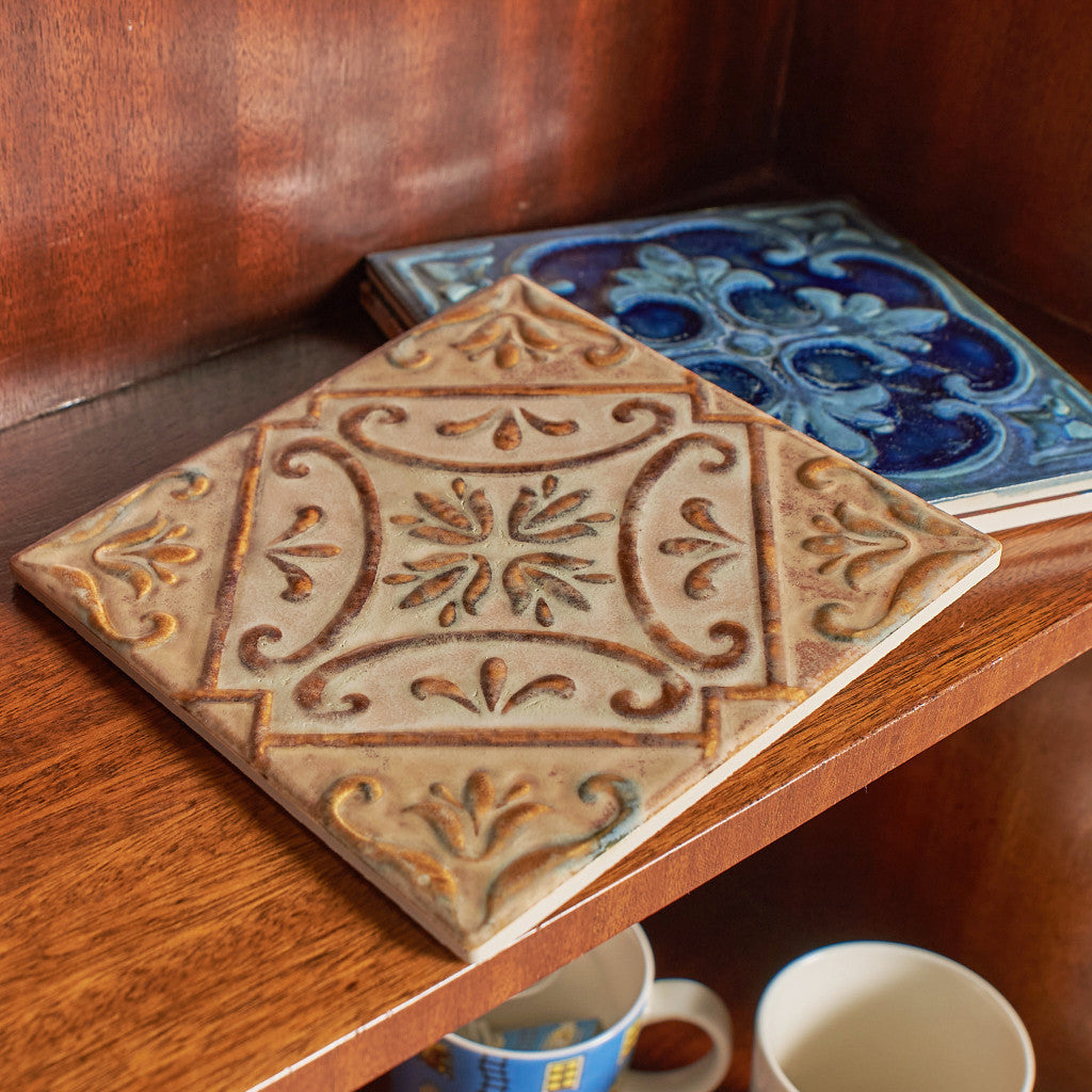 TILE POT STAND / BEIGE