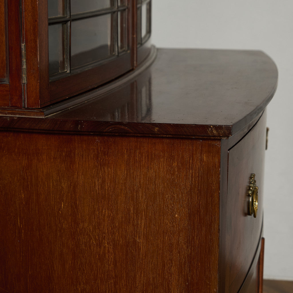 英国 アンティーク ビューロー ブックケース