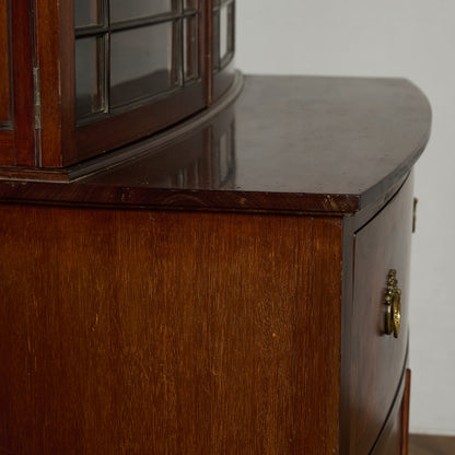 英国 アンティーク ビューロー ブックケース