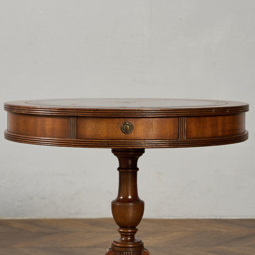 英国 クラシック リージェンシー 様式 ドラムテーブル