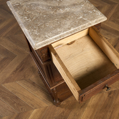 英国 クラシック 大理石 サイドキャビネット #96619