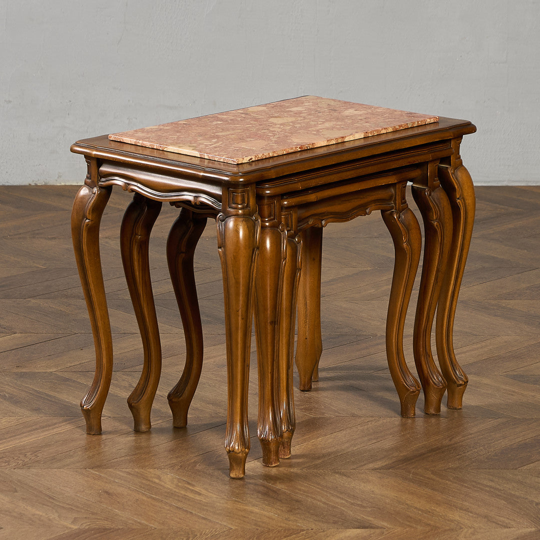 英国 クラシック 大理石 ネストテーブル サイドテーブル #96617