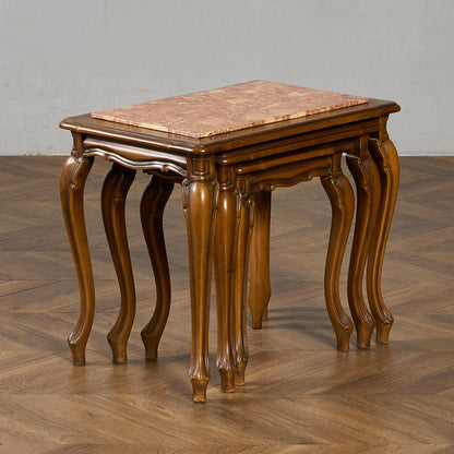 英国 クラシック 大理石 ネストテーブル サイドテーブル #96617