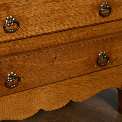 英国 クラシック オーク材 3段 チェスト