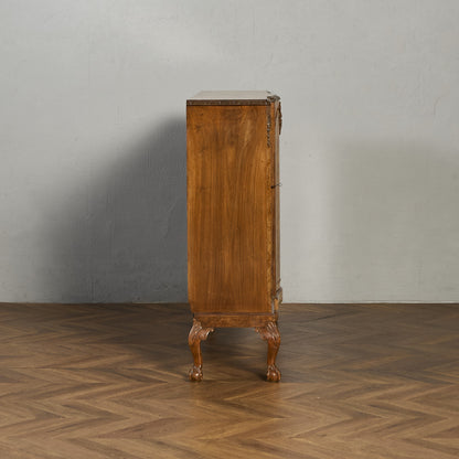 英国 クラシック ウォールナット ブックケース 食器棚