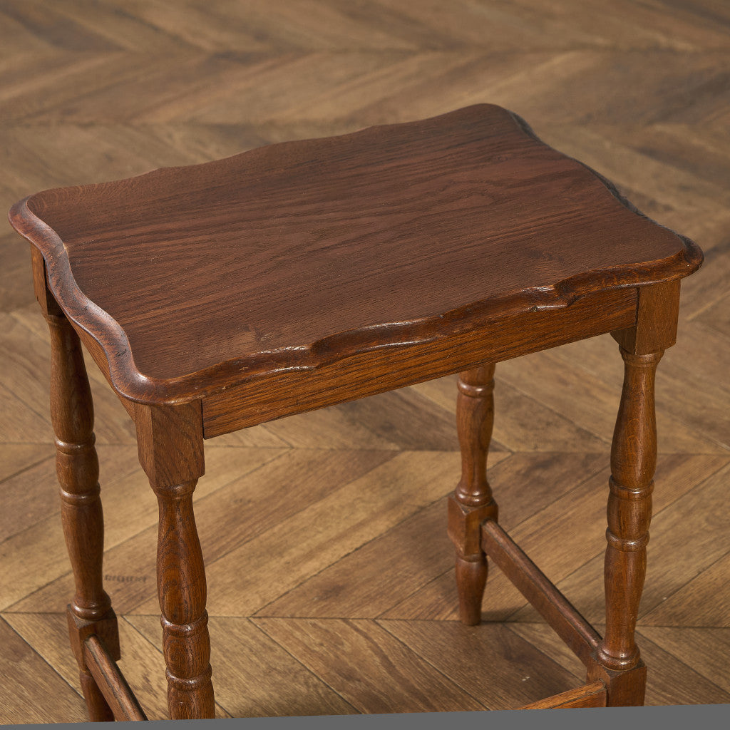 英国 クラシック オーク材 ネストテーブル サイドテーブル